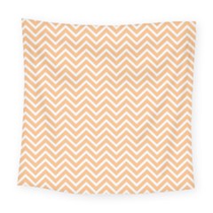 Orange Chevron Square Tapestry (large)