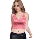 Red Chevron Racer Back Crop Top View1