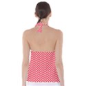 Red Chevron Babydoll Tankini Top View2