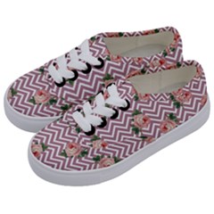 Violet Chevron Rose Kids  Classic Low Top Sneakers