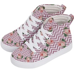 Violet Chevron Rose Kid s Hi-top Skate Sneakers