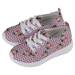 Violet Chevron Rose Kids  Lightweight Sports Shoes