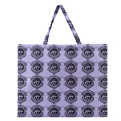 Three Women Blue Zipper Large Tote Bag by snowwhitegirl