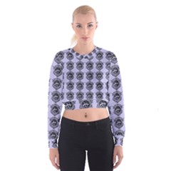 Three Women Blue Cropped Sweatshirt