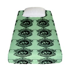 Three Women Green Fitted Sheet (single Size) by snowwhitegirl