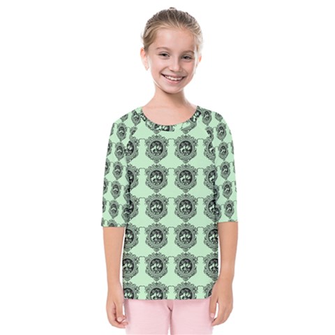 Three Women Green Kids  Quarter Sleeve Raglan Tee by snowwhitegirl