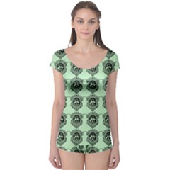 Three Women Green Boyleg Leotard  by snowwhitegirl