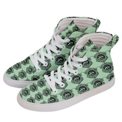 Three Women Green Women s Hi-top Skate Sneakers