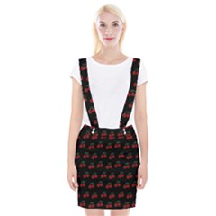 Cherries Black Braces Suspender Skirt