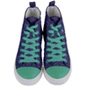 Damask Purple Women s Mid-Top Canvas Sneakers View1