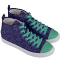 Damask Purple Women s Mid-Top Canvas Sneakers View3