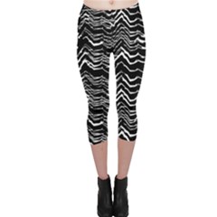 Dark Abstract Pattern Capri Leggings  by dflcprints