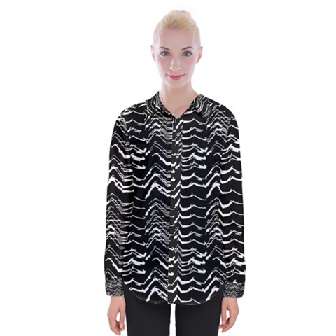 Dark Abstract Pattern Womens Long Sleeve Shirt by dflcprints