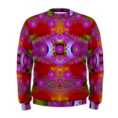 Shimmering Pond With Lotus Bloom Men s Sweatshirt by pepitasart