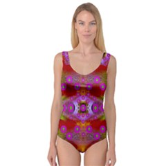 Shimmering Pond With Lotus Bloom Princess Tank Leotard  by pepitasart