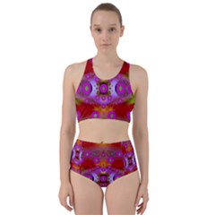 Shimmering Pond With Lotus Bloom Racer Back Bikini Set by pepitasart