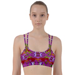 Shimmering Pond With Lotus Bloom Line Them Up Sports Bra by pepitasart