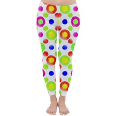 Multicolored Circles Motif Pattern Classic Winter Leggings by dflcprints