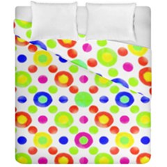 Multicolored Circles Motif Pattern Duvet Cover Double Side (california King Size) by dflcprints