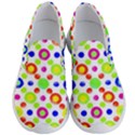 Multicolored Circles Motif Pattern Men s Lightweight Slip Ons View1