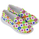 Multicolored Circles Motif Pattern Men s Lightweight Slip Ons View3