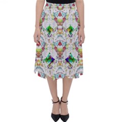 Nine Little Cartoon Dogs In The Green Grass Folding Skater Skirt by pepitasart