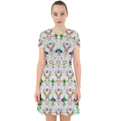 Nine Little Cartoon Dogs In The Green Grass Adorable In Chiffon Dress by pepitasart