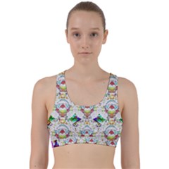 Nine Little Cartoon Dogs In The Green Grass Back Weave Sports Bra by pepitasart