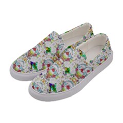 Nine Little Cartoon Dogs In The Green Grass Women s Canvas Slip Ons by pepitasart