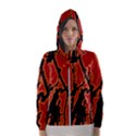 Vivid Abstract Grunge Texture Hooded Wind Breaker (Women) View1