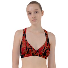 Vivid Abstract Grunge Texture Sweetheart Sports Bra by dflcprints