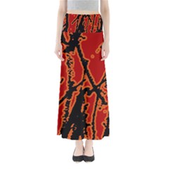 Vivid Abstract Grunge Texture Full Length Maxi Skirt by dflcprints