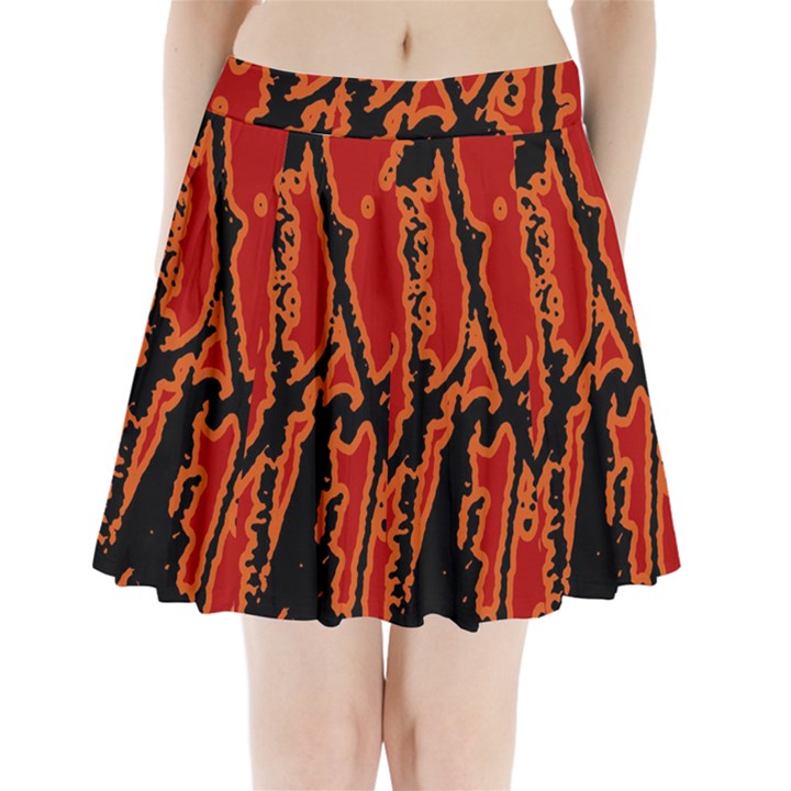 Vivid Abstract Grunge Texture Pleated Mini Skirt