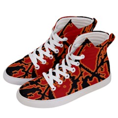 Vivid Abstract Grunge Texture Men s Hi-top Skate Sneakers by dflcprints