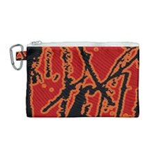 Vivid Abstract Grunge Texture Canvas Cosmetic Bag (medium)