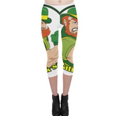 St  Patricks Day Capri Leggings  by Valentinaart