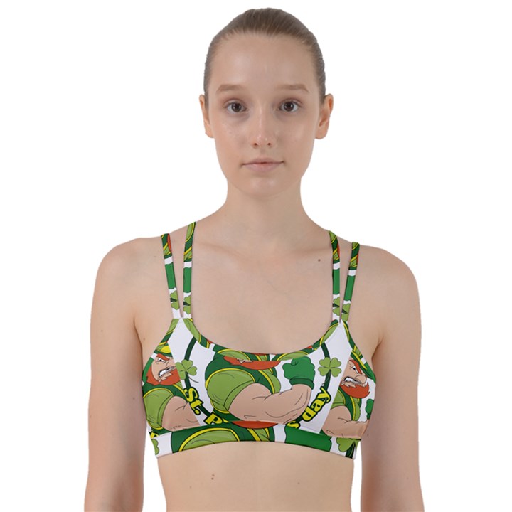 St. Patricks day Line Them Up Sports Bra