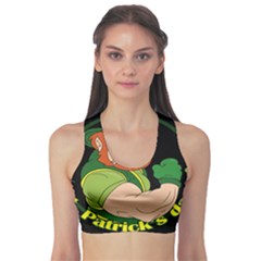 St  Patricks Day Sports Bra by Valentinaart