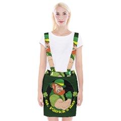 St  Patricks Day Braces Suspender Skirt by Valentinaart