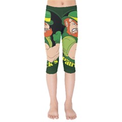 St  Patricks Day Kids  Capri Leggings  by Valentinaart