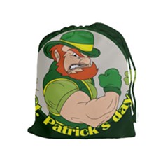 St  Patricks Day Drawstring Pouches (extra Large) by Valentinaart