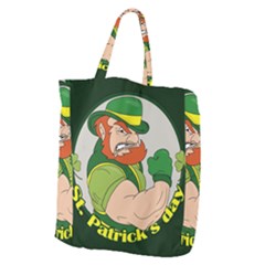 St  Patricks Day Giant Grocery Zipper Tote by Valentinaart