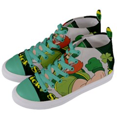 St  Patricks Day Women s Mid-top Canvas Sneakers by Valentinaart