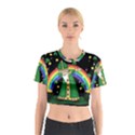  St. Patrick  Dabbing Cotton Crop Top View1