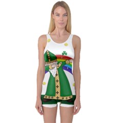  St  Patrick  Dabbing One Piece Boyleg Swimsuit by Valentinaart