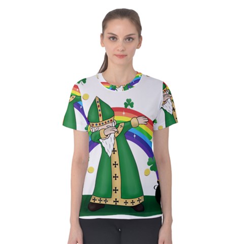  St  Patrick  Dabbing Women s Cotton Tee by Valentinaart