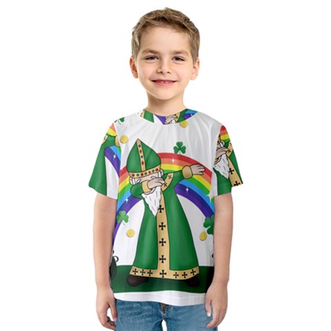  St  Patrick  Dabbing Kids  Sport Mesh Tee by Valentinaart