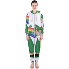  St  Patrick  Dabbing Hooded Jumpsuit (ladies) 