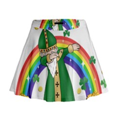  St  Patrick  Dabbing Mini Flare Skirt by Valentinaart