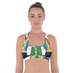  St  Patrick  Dabbing Cross Back Sports Bra by Valentinaart